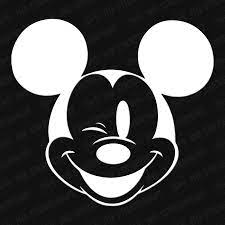 Mickey Mouse Head Winking Vinyl Decal Mickey Mouse Clipart Mickey Mouse Head Disney Decals