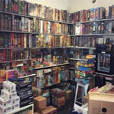 This Tiny Shop In Melbourne Is Choc A Block Floor To Ceiling Wall To Wall Front To Back Filled With So Many Games Board Games Game Cafe Board Game Room