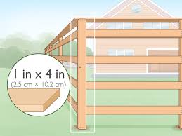 When setting the fence posts, make sure about 1/3 of each post is buried in the ground. Easy Ways To Build A Ranch Style Fence With Pictures Wikihow