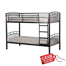 One of our most popular styles. Ventura Black 3ft Bunk Bed Including Mattresses Cash Factory Furniture
