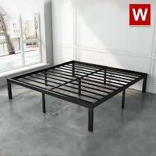 1.a vintage industrial metal bed frame that'll complement any room. Wise Home Products 14 Steel Platform Bed Reviews Wayfair