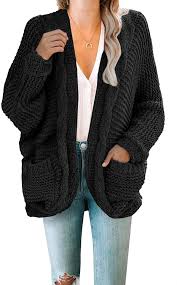 This is the main blanket that we use and at this point. Elapsy Womens Open Front Long Sleeve Chunky Knit Cardigan Sweaters Coat Outwear With Pockets Amazon Co Uk Clothing