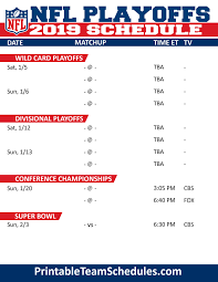 Nfl Playoff Schedule Kasa Immo