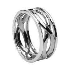 Men S Celtic Infinity Knot Wedding Ring With Trim Unique Celtic Wedding Ring Unique Celtic Wedding Rings Rings For Men Cool Wedding Rings Mens Wedding Rings