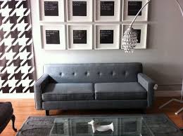 Our contemporary sofa designs boast a sleek look with an effortlessly stylish finish and ultra with clean lines, simple designs and irresistible comfort, our contemporary sofas are tailormade for. Modern Grey Sofa With Buttons And Art The Sofa Company Midcentury Living Room Other By The Sofa Company Houzz Au