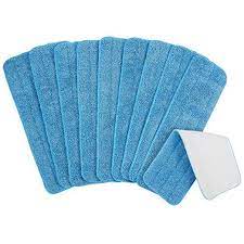 Pack Of 10 Microfiber Mop Pads Reusable Floor Mop Pads Suitable For Hook And Loop Mop Heads 16 5 X 0 25 X 5 3 Microfiber Mop Pads Mop Pads Microfiber Mops