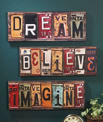 18 License Plate Crafts Old License Plates License Plate Art