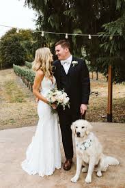 Real Wedding Jamie Chris Romantic Vineyard Wedding With Images Dog Wedding Vineyard Wedding Wedding Pets