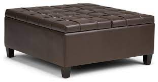 Modern ottoman storage bench can replace storage ottoman coffee table. Simpli Home Harrison Storage Coffee Table Ottoman In Midnight Black Transitional Footstools And Ottomans By Simpli Home Ltd Houzz