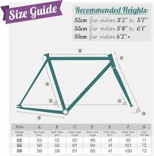 Bike Size Guide Fixie Single Speed Bikes Fixed Gear Frenzy