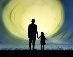 Father and daughter holding hands colorful watercolor silhouette. Father S Day Post Dad Drawing Father Daughter Tattoos Tattoos For Daughters