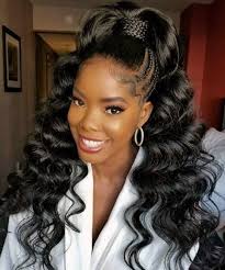 This long hair ponytail style has the advantage to avoid making hair fall on the forehead. Top 50 Best Ponytail Hairstyles For Black Women Sexy Updo Ideas