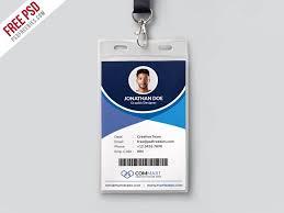 Download Free Psd Corporate Office Identity Card Template Psd Employee Id Card Id Card Template Business Card Template Psd