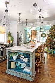 Our Favorite Christmas Kitchens Rustic Kitchen Island Christmas Kitchen Decor Kitchen Island Design