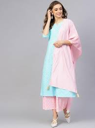(b) blue suit red tie. Buy Sky Blue Gold Print Kurta With Pink Pants And Dupatta Idalia In