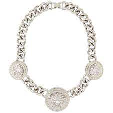 Pre Owned Versace Necklace 960 Liked On Polyvore Featuring Jewelry Necklaces Accessories Silver Versace Jewell Versace Necklace Chains Jewelry Jewelry