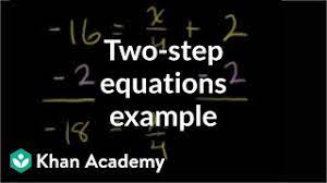 Work backward to isolate the variable. Worked Example Two Step Equations Algebra Video Khan Academy
