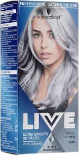Noua vopsea de par lansata de ei este prima vopsea de par sub forma de gel. Schwarzkopf Vopsea De PÄƒr Schwarzkopf Live Ultra Brights Or Pastel 098 Steel Silver Vopsea De Par Preturi