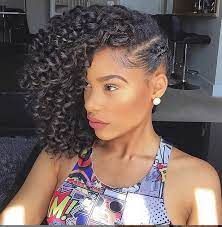 Single Braid With Side Rod Curls Side Curly Hairstyles Medium Natural Hair Styles Curly Hair Styles Naturally