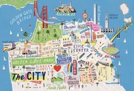 Mapa Com Pontos Turisticos De San Francisco Ponto Turistico O Turista Ilustracoes Com Mapas