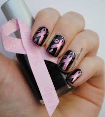 How to do an easy chic breast cancer nail art. Pin On Mani Pedi