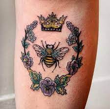 Queen Bee Tattoo By Jessica Channer Queen Bee Tattoo Bee Tattoo Honey Bee Tattoo