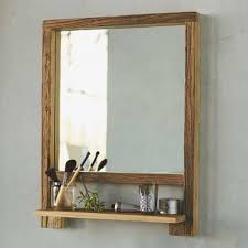 Elm Shelf Mirror Remodelista Mirror With Shelf Wood Framed Bathroom Mirrors Bathroom Mirror With Shelf