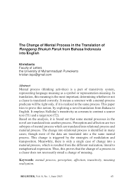 Ujarnya dalam satu perkongsian video, dia mahu menjelaskan bagi mengelak salah faham atau bagi menjelaskan maksud totey kepada yang tidak tahu. Pdf The Change Of Mental Process In The Translation Of Ronggeng Dhukuh Paruk From Bahasa Indonesia Into English