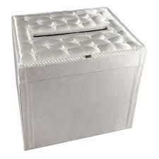 Wedding card boxes are an easy way to keep cards and certain gifts safe during the wedding ceremony and reception while everyone is dining, dancing, and celebrating the new happy. Celebrate It Occasions Satin Card Box White
