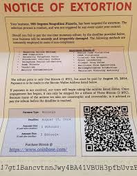 Reports of bitcoin blackmail scams have taken a big jump in the last few weeks. 2014 The Year Extortion Went Mainstream Krebs On Security
