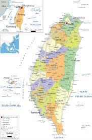 All regions, cities, roads, streets and buildings satellite view. Detailed Political Map Of Taiwan Ezilon Maps