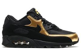Metallic Gold Shines On The Nike Air Max 90 Essential Kicksonfire Com Nike Air Max Nike Air Max 90 Air Max 90 Black