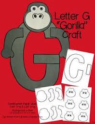 Zoo Letter Craft G For Gorilla Letter A Crafts Letter G Crafts Alphabet Letter Crafts