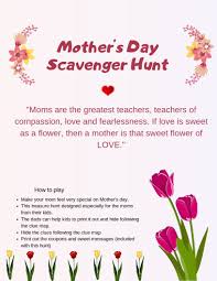 Mother's day riddles for students to have something to giggle about for ️ mother's day. Mother S Day Scavenger Hunt Etsy Scavenger Hunt Mom Day Love Is Sweet