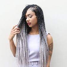 Catface Hair Black Grey Ombre Jumbo Braiding Hair 30 Inches Etsy Jumbo Braiding Hair Braid In Hair Extensions Box Braids Hairstyles