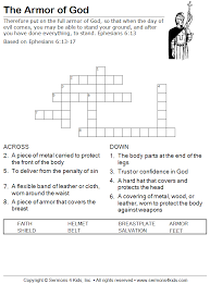 The Armor Of God Crossword Puzzle Armor Of God Armor Of God Lesson Bible Lessons For Kids