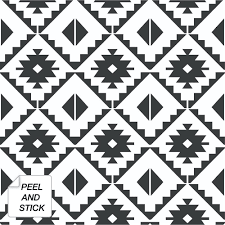 Nextwall Southwest Tile Black Vinyl Strippable Roll Covers 30 75 Sq Ft Nw34200 The Home Depot Peel And Stick Wallpaper Graphic Tiles Vinyl Tile