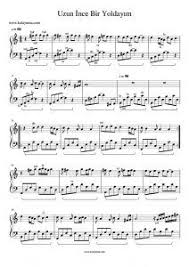 Uzun Ince Bir Yoldayim Piyano Notasi Free Sheet Music Piano Piyano Piyano Muzik Notalari Muzik