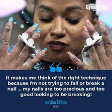 💅💅💅Nailed it! Fans often wonder how Olympic gold medalist Jordan Chiles  performs intricate gymnastics skills with her signature long nails. And  Jordan says it actually prompts her to think more of her
