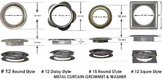 All Style Curtain Grommet Washers Size Chart Grommet Mart