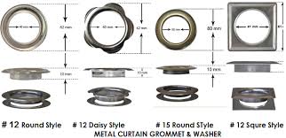 all style curtain grommet washers size chart grommet mart