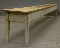 Long Shaker White Painted Wooden Work Table Primitive Tables Primitive Furniture Sale Table