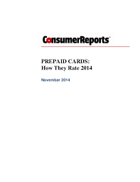 Consumers Union Org Prepaid Cards_how_they_rate_2014