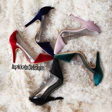 Adelma Kadife Siyah Seffaf Stiletto Stiletto Kadin Ayakkabi Topuklu Yuksek Topuklu Ayakkabilar