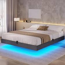 Floating Bed Frame Full Size With Led