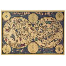 Historic European Styled Astrology And Constellations Poster This Wall Decor Will Add A Vintage Appeal To Any Constellation Poster Retro Poster Ancient Zodiac