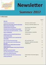 Sbis Newsletter Summer 2017 By Suffolk Biodiversity