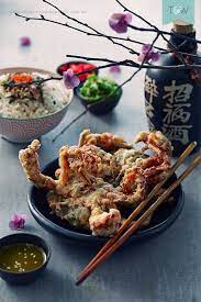 Tempura Soft Shell Crab With Jalapeno Ponzu Dressing Jon Fleming Design Crab Dishes Soft Shell Crab Recipe Food
