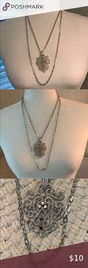 Trifari Double Chain Necklace Chain Necklace Double Chain Necklace Double Chain Necklace Silver