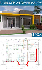 Simple Home Design Plan 10x8m With 2 Bedrooms Samphoas Com Simple House Design Small Modern House Plans Small House Design Plans